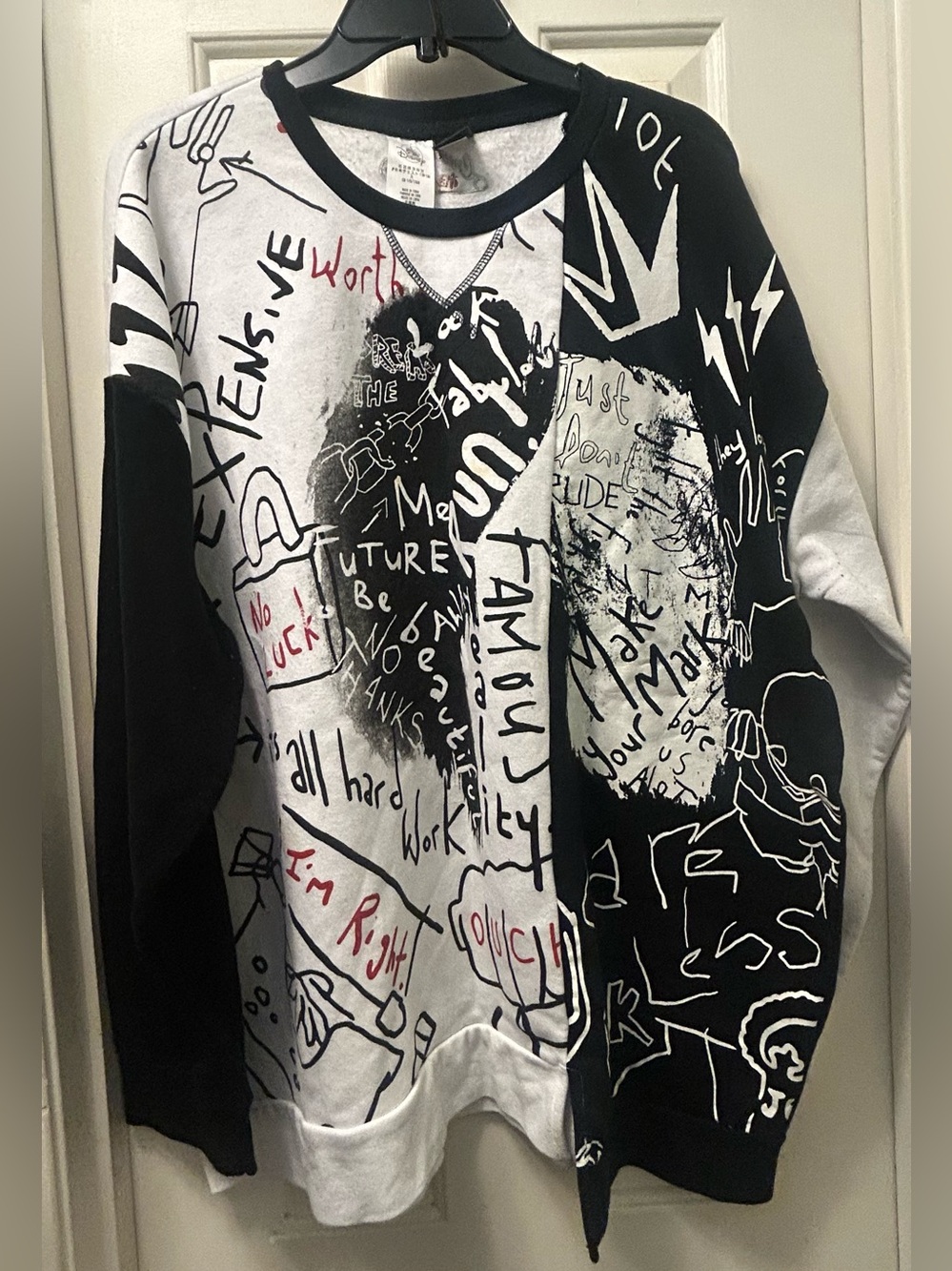 Disney Villains Cruella Deville Graphic graffiti Crewneck Sweatshirt
